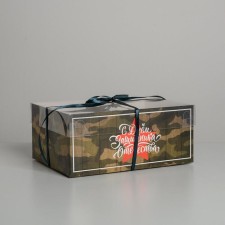 Capcake box, confectionery packaging, 6 cells “February 23”, 23 x 16 x 10 cm