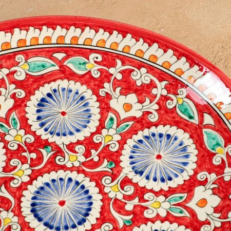 Largan Rishtan ceramics "Patterns", 32 cm, red-2