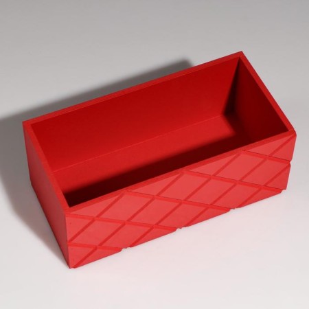 Wooden Kashpo "Hellas Big, Pack", Red, 25 × 12.5 × 10 cm-2