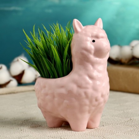 Pot "Lama Lyol" pink, 15x8x12cm