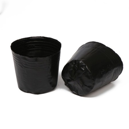 Polyethylene pots for seedlings, 800 ml, 11 × 11 × 10 cm, thickness 50 μm, black, Greengo-1