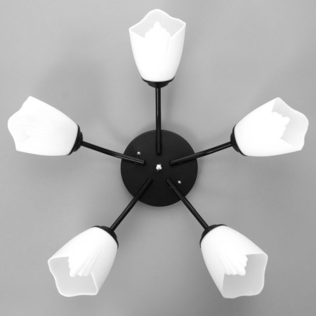 Six 5x15W E27 52x52x15cm Bayerlux black-white-3