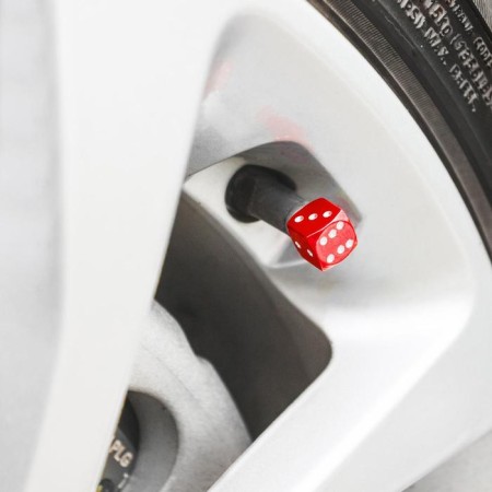 Cap to valve, cube, red, set 4 pcs-1