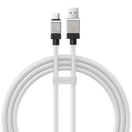 Cable Baseus, Type -C - USB, 5 A, 100 W, 1 m, white-1