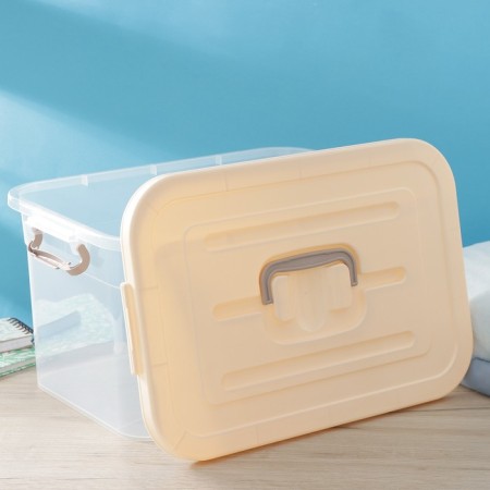 Storage container with a lid Ricco, 15 l, 41.5 × 27 × 22 cm, beige color-2
