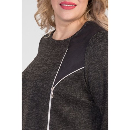 Women's tunic, size 54, black color-3