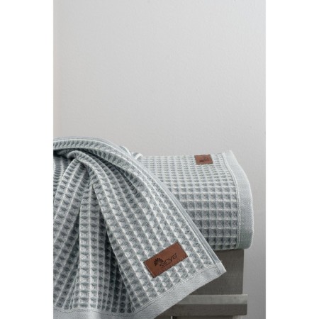 Arya Home Kira waffle towel, size 50x90 cm, green color-3