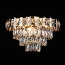 Crystal chandelier Gerhort G21120/7GD+CL, 7x60W, E14, 27x47x47 cm, gold color