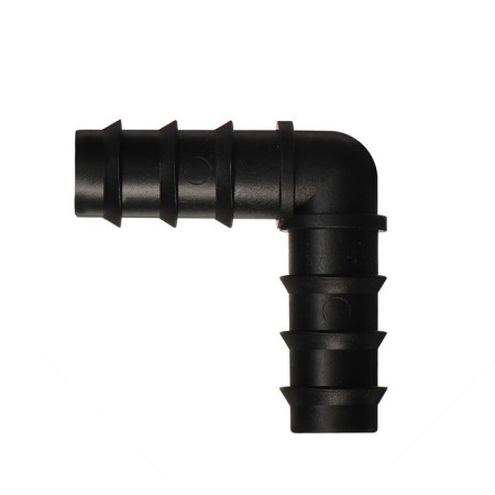 Corner connector, L-shaped, for a hose 3/4 "(19 mm), plastic