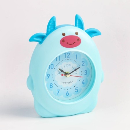 Clock - alarm clock "Blue Gobby" children's, discrete move, D -8 cm, 12 x 18 cm, aa-1