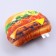 A toy for dogs with a bake "Burger" from textiles, 12 x 9.3 cm