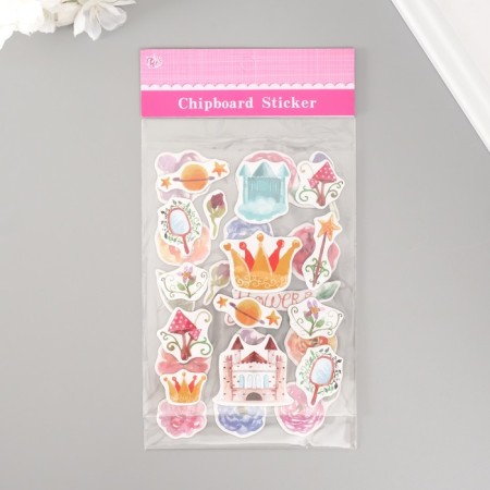 Stickers for creativity "Flower Kingdom" set 2 sheets 22x12.5 cm