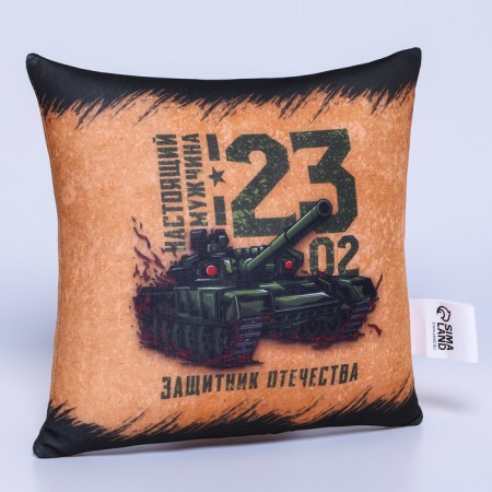 Antistress pillow decorative "Defender of the Fatherland", 21x20 cm-2