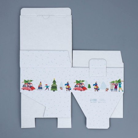 Folding box "City", 15 x 15 x 7 cm, new year-6