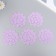 The workpiece of Foamiran "Flower Curly" 10x9.5 cm set 5 pcs. Ribbed lilac mix