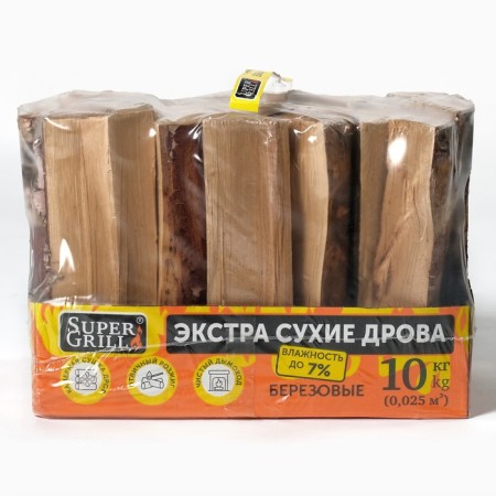 Firewood is birch, dry. In a pack of 10 kg.-1