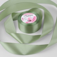 Satin tape, 40 mm × 23 ± 1 m, pistachio color No. 65