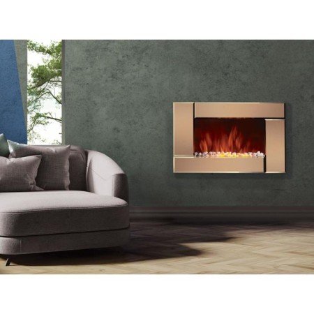 Electric fireplace Electrolux EFP/W-20000S, 2000 watts, 2 modes, remote control, bronze color-2