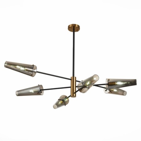 Ceiling lamp ST LUCE. SL1209.302.06. Morave. 6x40 watts, E14, 132x132x75.1 cm, bronze color, black