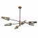 Ceiling lamp ST LUCE. SL1209.302.06. Morave. 6x40 watts, E14, 132x132x75.1 cm, bronze color, black