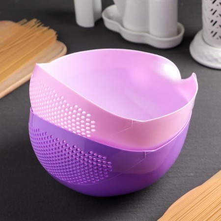 A colander of a kitchen, with a pen, 23 × 18.5 × 13 cm, color mix-5