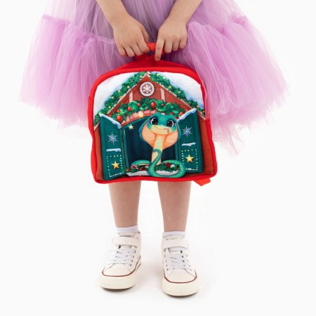 The backpack New Year's children's "Snake", 24x24 cm, for the New Year-8