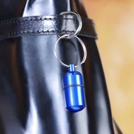 Address - capsule for a note, 2.2 x 1.3 cm, blue-6