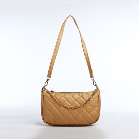 Bag Baget with a zipper, beige color