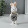 Souvenir "Bunny in a gray knitted suit" 4x5.6x14.3 cm