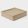 Organizer for storing linen “Points”, 7 cells, 34 × 30 × 8 cm, beige color