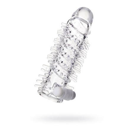 Toyfa A-Toys Fril penis with vibropuli, TPR, transparent, 13.4 cm