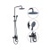Fashun A52419-17 shower system, pour 163 mm, with a tropical shower, hand watering can, graphite