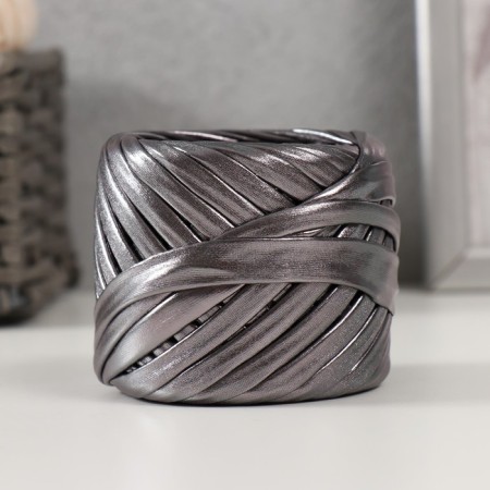 Knitted yarn metallic "disco" 100g (graphite)