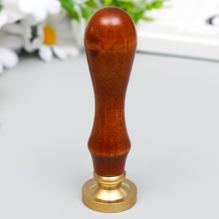 Printing for wax with a wooden handle "Heraldic Lilia" 9x2.5x2.5 cm-2