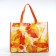 The bag is economic on the button, the color is orange