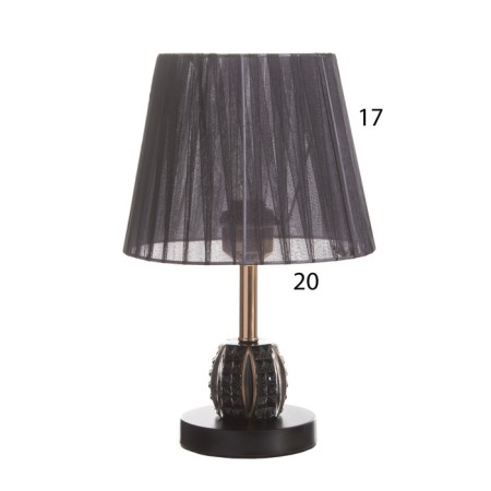 Table lamp "Claudia" 1x40W E27 1x5W LED Black/Transparent 21x21x34cm-5