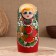 Matryoshka "Khokhloma", red dress, 10 puppet, 26 cm