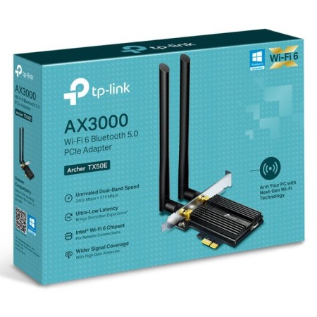 WIFI + Bluetooth TP-Link Archer TX50E AX3000 PCI Express (ANT. NESSH. Nesy.) 100471-1