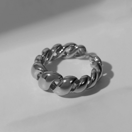 Ring "Kosichka", color silver, dimensionless (from 18 size)-2