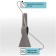 Ice ax, width 15 cm, with wooden cuttings, B-3, color mix