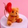 Soft toy "I love you", Bear, Mix Colors