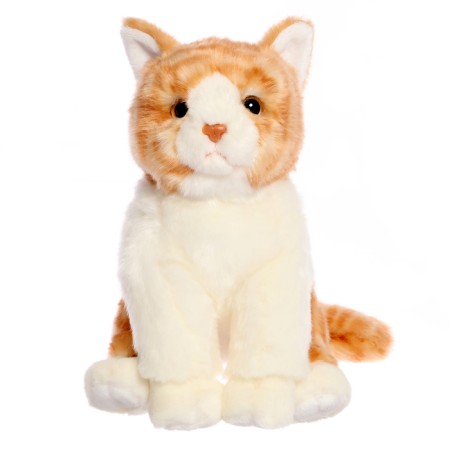 Soft toy "Kitty red striped" sedentary, 25 cm-1