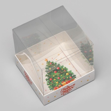 Box for confectionery "Happy New Year", 10 x 10 x 10 cm-2
