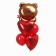 Set of balls "Bear. Heart ”, latex, foil set 7 pcs.