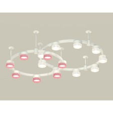 Suspended lamp with composite crystal Ambrella Light, XR92211210, GX53 LED 12 W, white sand, transparent, pink