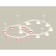 Suspended lamp with composite crystal Ambrella Light, XR92211210, GX53 LED 12 W, white sand, transparent, pink
