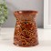 Aroma lamp ceramics "plant pattern" caramel 9.5x9.5x12 cm