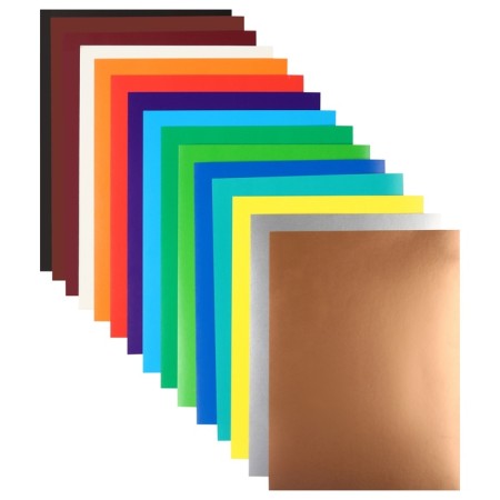 Cardboard Color, A4, 15 sheets, 15 colors, coated, one -sided, in a folder, 220 g/m², Masha and the bear-5