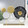 Souvenir Metal with a mirror "Space flowers" gold with black 27x9x37 cm