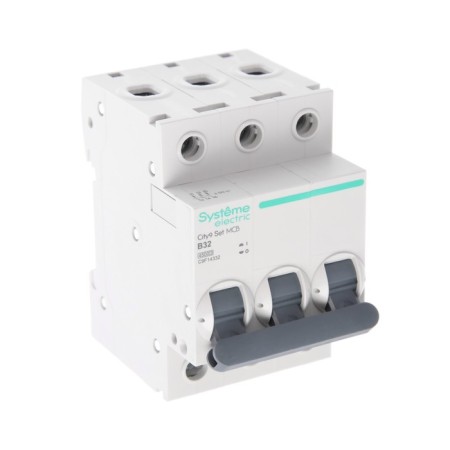 The circuit breaker SE CITY9 SET, B, 32 A, 3P, 4.5 KA, 400 V